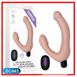 Dương Vật Giả Silicon 2 Đầu JOY Strapless DC662 